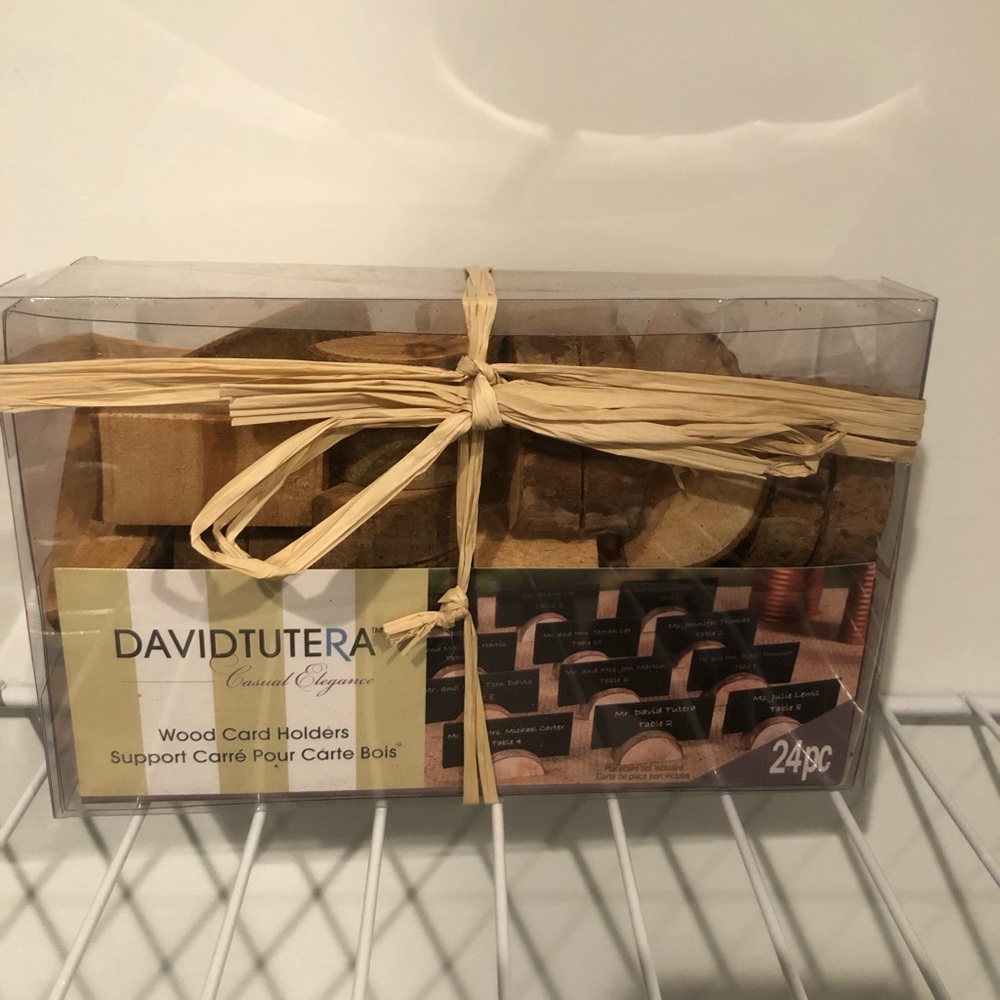 David Tutera Wood Card Holders